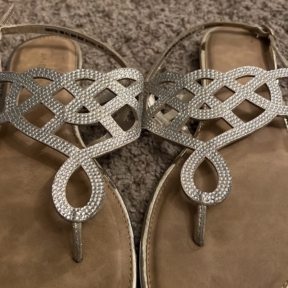 Comfy Rhinestone Sandals - Picture 2 of 3